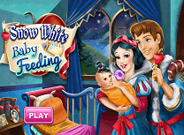 Alba ca Zapada Hraneste Bebelusul