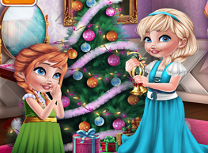 Anna si Elsa Pregatiri de Craciun