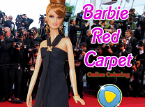 Barbie pe Covorul Rosu de Colorat