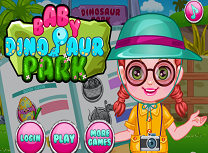 Bebelusa in Parcul de Dinoauri