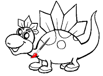 Bunul Dinozaur de Colorat