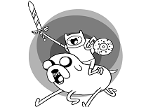 Coloreaza cu Finn si Jake