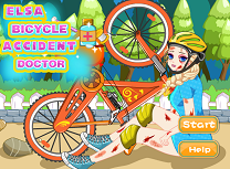 Elsa Accident cu Bicicleta