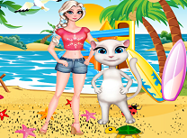 Elsa si Angela la Surf