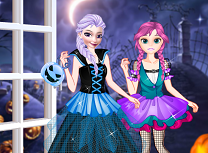 Elsa si Anna Primul Halloween