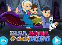 Elsa si Anna cu Mama