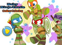 Micile Testoase Ninja de Colorat