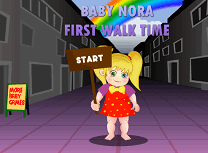 Nora face primii pasi