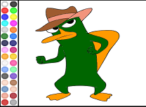 Perry Ornitorincul de Colorat