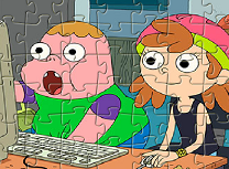 Puzzle cu Clarence si o Prietena