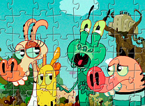 Puzzle cu Personajele Pig Goat Banana Cricket