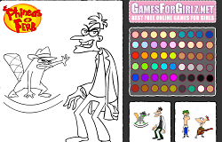  Phineas si Ferb de colorat