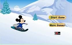 Mickey Mouse cu Snowboardul