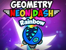 Geometry Neon Dash Rainbow