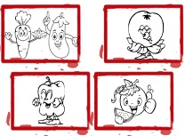 Inapoi la Scoala Carte de Colorat cu Legume