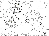 Masha si Ursul de Colorat 2