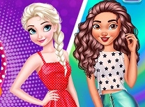 BFF Provocare Polks cu Buline si Imprimeuri