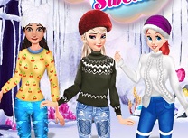 Printese Dragute in Pulovere de Iarna